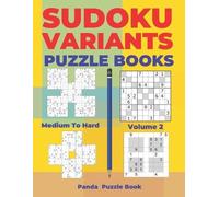 Panda Puzzle Bo Sudoku Variants Puzzle Books Medium to Hard - Volume (Tascabile)