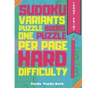 Panda Puzzle Bo Sudoku Variants Puzzle Books One Puzzle Per Page Har (Tascabile)