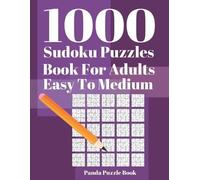 Panda Puzzle Book 1000 Sudoku Puzzle Books For Adults Easy To Medium (Tascabile)