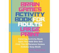 Panda Puzzle Book Brain Games Activity Book For Adults Large Print (Tascabile)