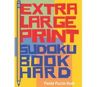 Panda Puzzle Book Extra Large Print Sudoku Book Hard (Tascabile)