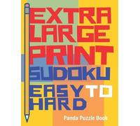 Panda Puzzle Book Extra Large Print Sudoku Easy to Hard (Tascabile)