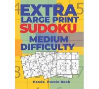 Panda Puzzle Book Extra Large Print Sudoku Medium Difficulty (Tascabile)