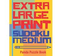 Panda Puzzle Book Extra Large Print Sudoku Medium (Tascabile)