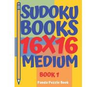 Panda Puzzle Book sudoku books 16 x 16 - Medium - Book 1 (Tascabile)