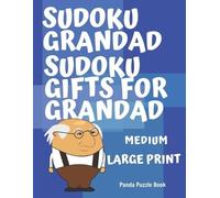 Panda Puzzle Book Sudoku Grandad - Sudoku Gifts for Grandad - Medium (Tascabile)