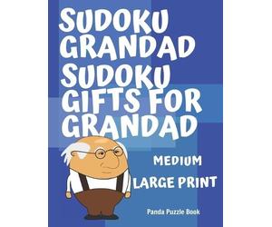 Panda Puzzle Book Sudoku Grandad - Sudoku Gifts for Grandad - Medium (Tascabile)