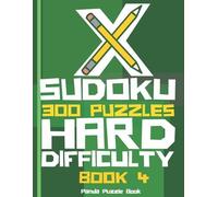 Panda Puzzle Book X Sudoku - 300 Puzzles Hard Difficulty - Book 4 (Tascabile)