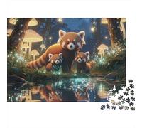 Panda Puzzle Da 1000 Pezzi Red Panda Family in Cartone Riciclato Per Adolescenti Bambini 12+ Educativo Allenare La Mente Offerta Speciale 70x50cm/1000pcs