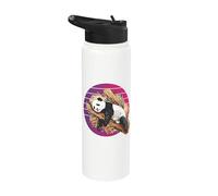 Panda realistico che dorme e si rilassa nell'albero di bambù Stainless Steel Insulated Water Bottle