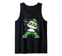 Panda Rocks St Patty's Shamrock Ballando per Il Giorno di San Patrizio Canotta