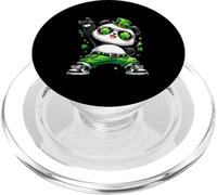 Panda Rocks St Patty's Shamrock Ballando per il giorno di San Patrizio PopSockets PopGrip per MagSafe