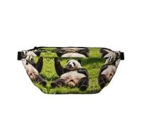 Panda Roll Grass Running Marsupio senza rimbalzo per telefono per palestra, marsupio impermeabile a tracolla con cinghia regolabile
