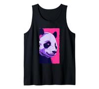Panda Rosa Ritratto Laterale Gotico Anime Cyberpunk Pop Canotta