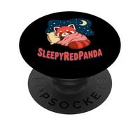 Panda rosso addormentato carino panda rosso che dorme soffice coda design PopSockets PopGrip Adesivo