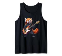 Panda rosso che suona la chitarra roccia per ragazzi, uomini, bambini e donne Canotta