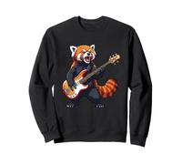 Panda rosso che suona la chitarra roccia per ragazzi, uomini, bambini e donne Felpa