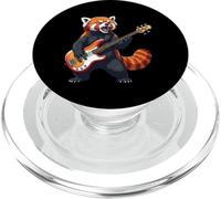 Panda rosso che suona la chitarra roccia per ragazzi, uomini, bambini e donne PopSockets PopGrip per MagSafe
