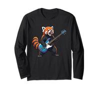 Panda rosso che suona la chitarra rock per ragazzi, uomini, donne, bambini Maglia a Manica