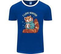Panda Rosso i Love Inverno Uomo Ringer Fotl