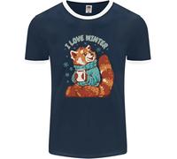 Panda Rosso i Love Inverno Uomo Ringer Fotl