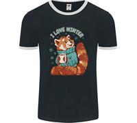 Panda Rosso i Love Inverno Uomo Ringer Fotl