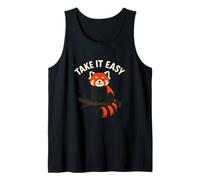 Panda Rosso Take It Easy - Grafica Divertente e Rilassante Canotta