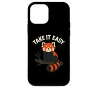 Panda rosso Take It Easy - Grafica divertente e rilassante Custodia per iPhone 12 mini