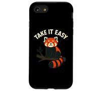 Panda rosso Take It Easy - Grafica divertente e rilassante Custodia per iPhone SE (2020) / 7/8