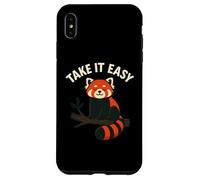Panda rosso Take It Easy - Grafica divertente e rilassante Custodia per iPhone XS Max