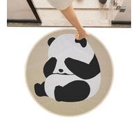 Panda Rug | Anti-slip Round Door Mat | Plush Panda Rugs Washable Multifunct