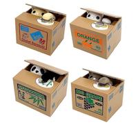 (Panda) Salvadanaio elettronico con simpatico gatto che ruba la banca