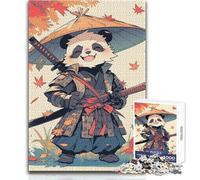 Panda Samurai - Simpatico puzzle da 1000 pezzi Samourai, gioco di apprendimento per esercitarsi nelle abilità, regalo premuroso per momenti felici, dimensioni 50x75cm