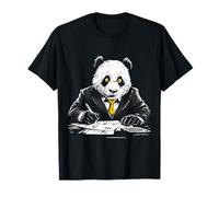Panda, scrittura, workspace, animale, motivo, illustrazione, panda Maglietta