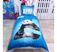 Panda Set 2 pezzi Letto Singolo Copripiumino 160x200cm Federa Cotone Reversibile