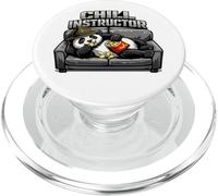 Panda si trova sul divano e mangia chip Chill Instructor PopSockets PopGrip per MagSafe