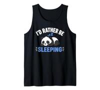 Panda Sleep Funny Nap Humor Lazy I'd Rather Be Sleeping Canotta