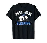 Panda Sleep Funny Nap Humor Lazy I'd Rather Be Sleeping Maglietta