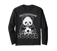 Panda Soccer Tutto Quello Che Voglio Fare è Un Simpatico Giocatore di orsi Maglia a Manica