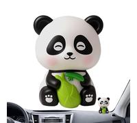 Panda Solar Wobbly Head, Panda Wobble Heads | Decorazione del veicolo | Figure d'azione traballante alimentato a energia solare, statue di panda per finestre, scrivania, decorazione, Natale