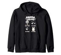 Panda Squad Orca Uccello Pinguino Carino Bianco e Nero Animali Felpa con Cappuccio