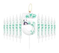Panda stampa 5 ° candele di compleanno,Verde numero 5 candela per torta,Ragazze ragazzi 5 ° decorazioni di compleanno,Panda modello torta Topper per ragazze ragazzi decorazioni di festa di birthday