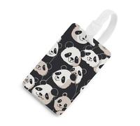 Panda Star - Etichette per bagagli con carta d'identità, etichette resistenti per borse da viaggio, impermeabili, per valigie, zaini e custodie da viaggio, stile bianco