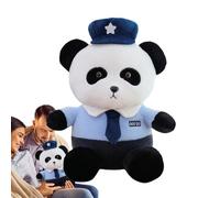 Panda Stuffed Animal, Plush Throw Pillow with Hat and Tie, Soft Cozy Cuddly Doll, Sleeping Companion for Boys and Girls, Cute Room Decor for Bed, Sofa, Nursery, Gift Idea