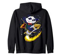 Panda su un razzo che lancia il cartello I Love You Felpa con Cappuccio