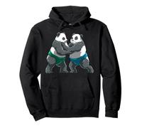 Panda Sumo Lotta Giapponese Sumo Panda Felpa con Cappuccio