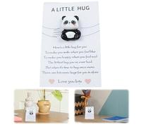 Panda tascabile, abbraccio con panda tascabile, un piccolo abbraccio a forma di panda tascabile, idea regalo per amici, regalo di buona fortuna per amici, panda che pensa a te, ornamento carino per