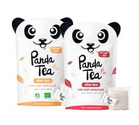Panda Tea Detox Tea Snellente Biologico per 28 Giorni, 56 Bustine di Tè | Senza Lattosio, Glutine e Zuccheri, Tisana Biologica Certificata per la Routine di Benessere, Formulata da un Farmacista