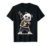 Panda tiene microfono canto danza animale grafica Panda Maglietta