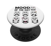 Panda Umore del Giorno Divertente Giorno Della Settimana Emozione Kawaii Carino PopSockets PopGrip Adesivo